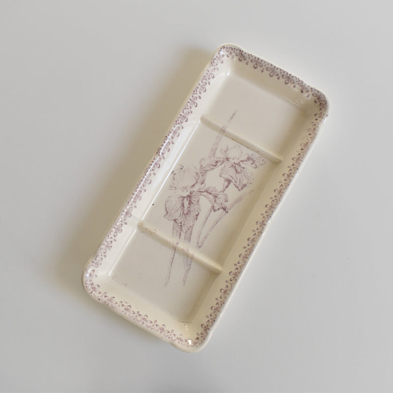 Antique Soap Dish, Creil-Montereau, "Printemps"