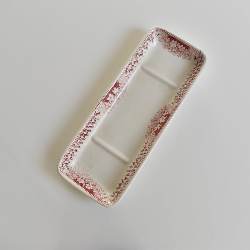 Antique Soap Dish, Sarreguemines Jardiniére (Red)
