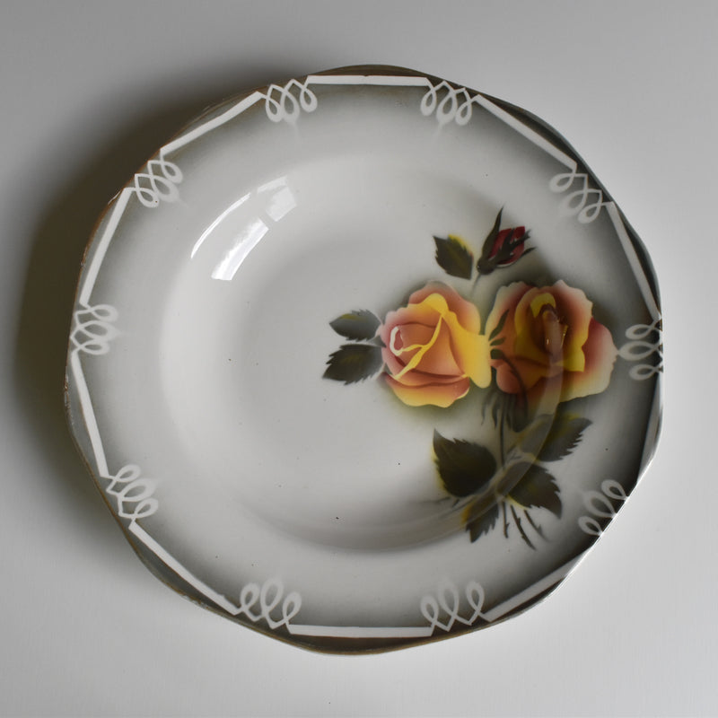 Vintage deep plate, Digoin & Sarreguemines Odile B