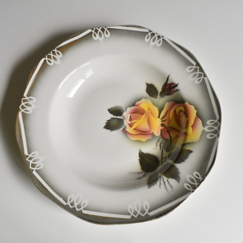 Vintage Deep Plate Digoin & Sarreguemines Odile E