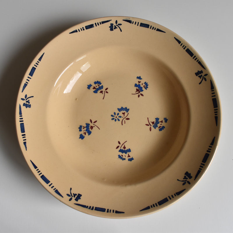 Antique Deep Plate, K&G Luneville, Flore A