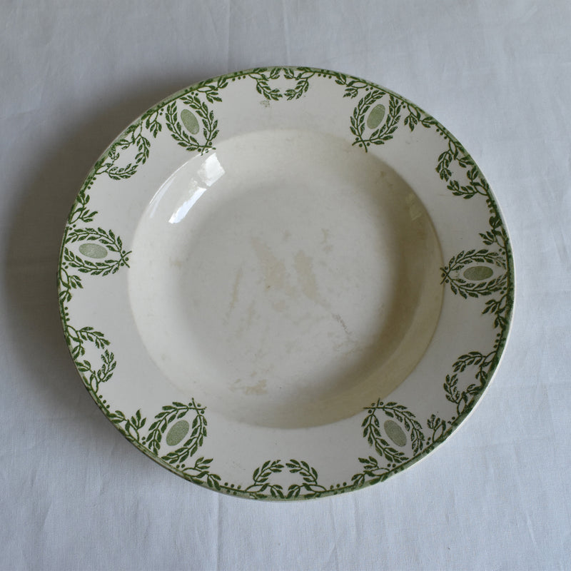 Antique Deep Plate U&C Sarreguemines Arcole