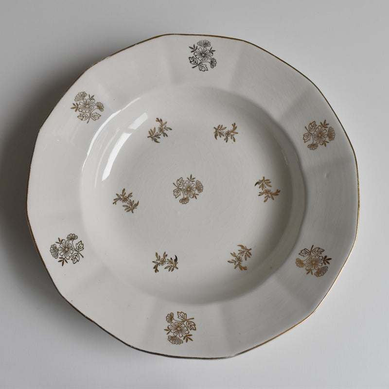 Vintage Deep Plate, Digoin & Sarreguemines, Fleurs de France A