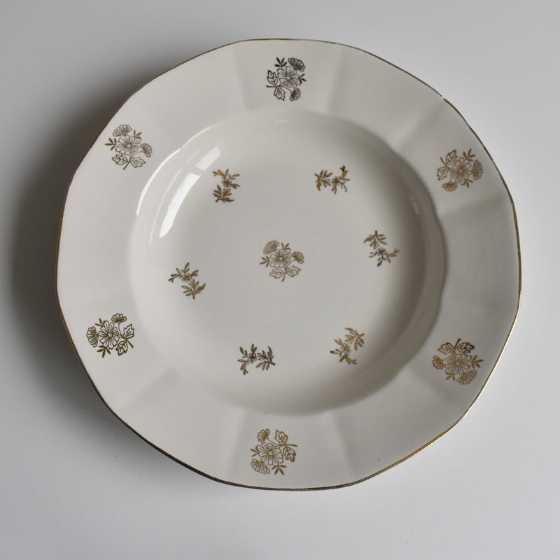 Vintage Deep Plate Digoin & Sarreguemines Fleurs de France B