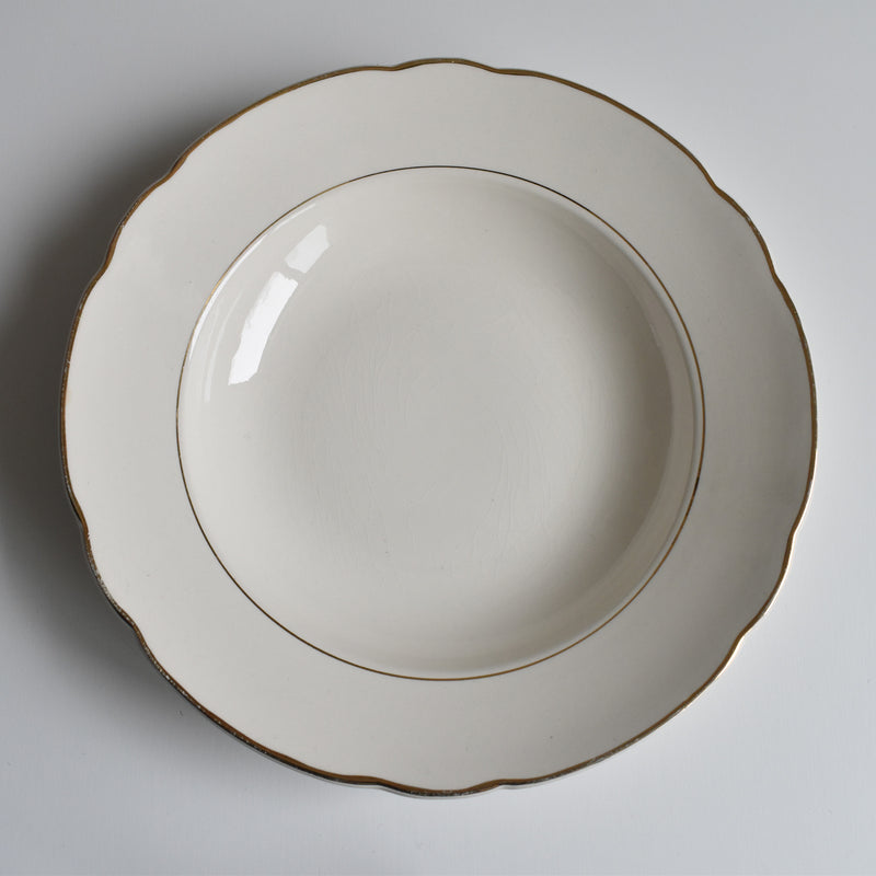 Vintage Deep Plate, Villeroy & Boch, White, B