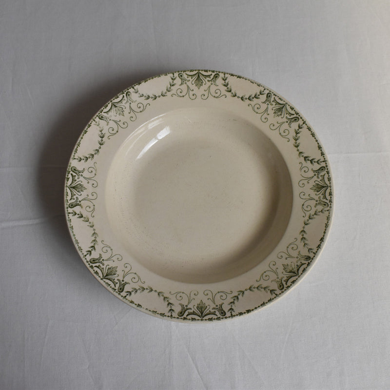 Antique Deep Plate U&C Sarreguemines Thérèse