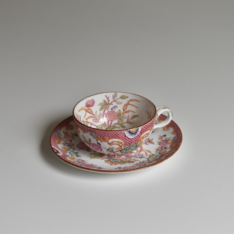 Antique Teacup & Saucer Sarreguemines Minton 216 B