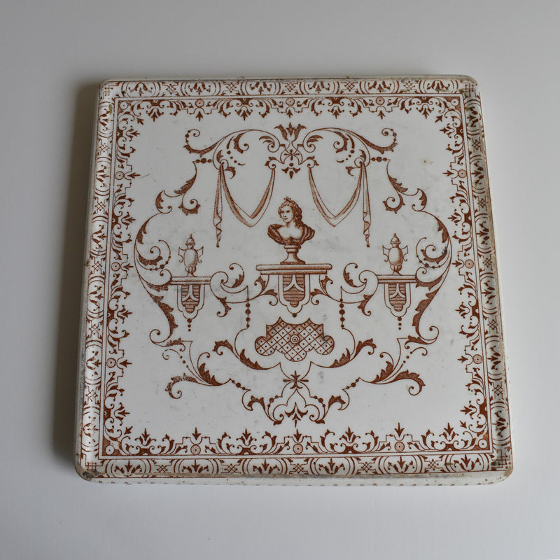Antique Trivet Longwy Moustier N1