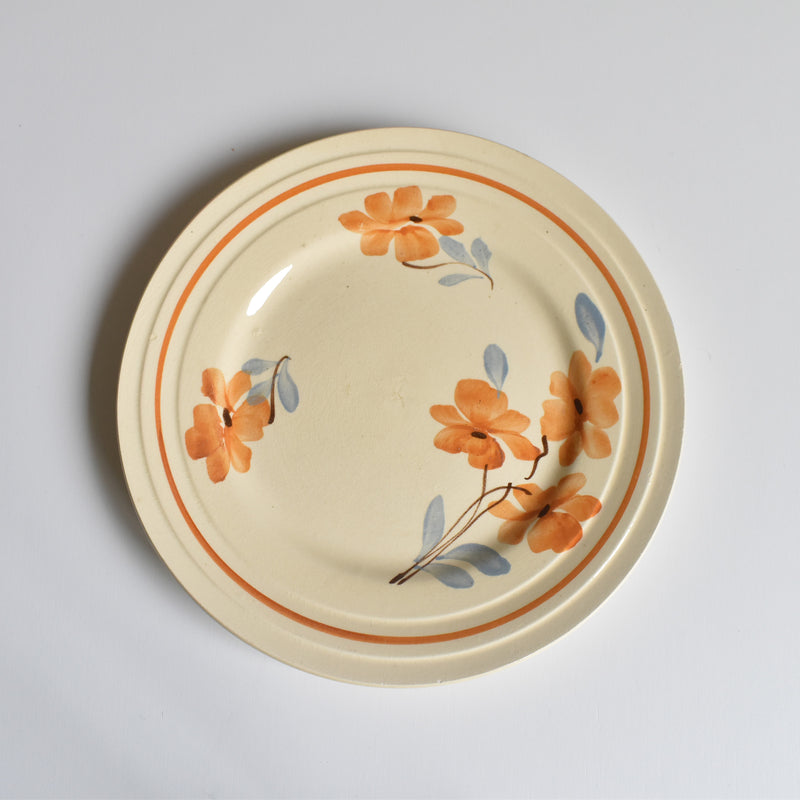 Vintage Dessert Plate - Saint-Amand Fleurs Oranges B