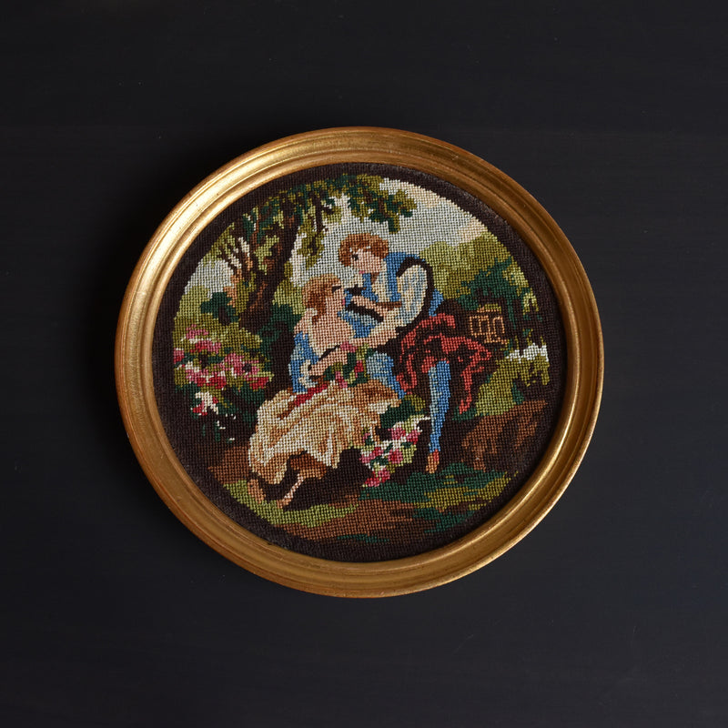 Vintage Round Frame Cross Stitch
