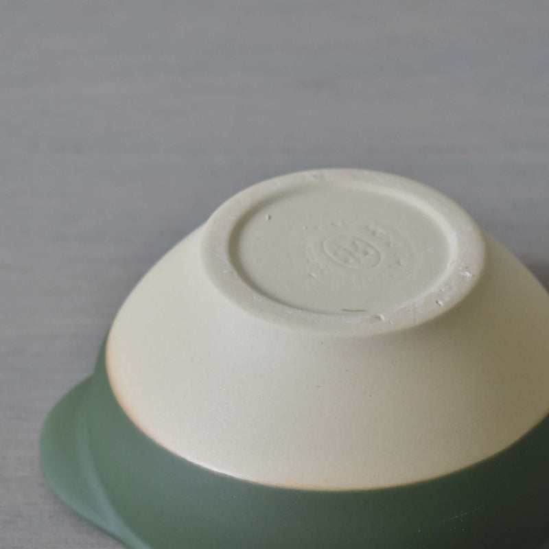 ディゴワン　カフェオレボウル　グリーン　裏ロゴ