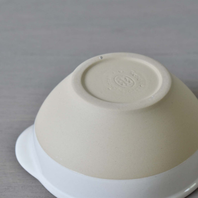 ディゴワン　カフェオレボウル　白　底ズームロゴ