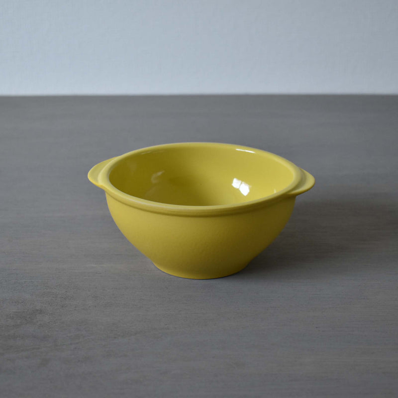 ディゴワン　カフェオレボウル　黄色　全体