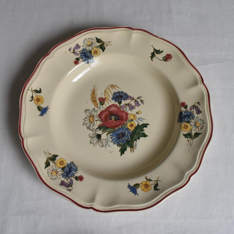 Vintage Deep Plate Digoin & Sarreguemines Agreste A