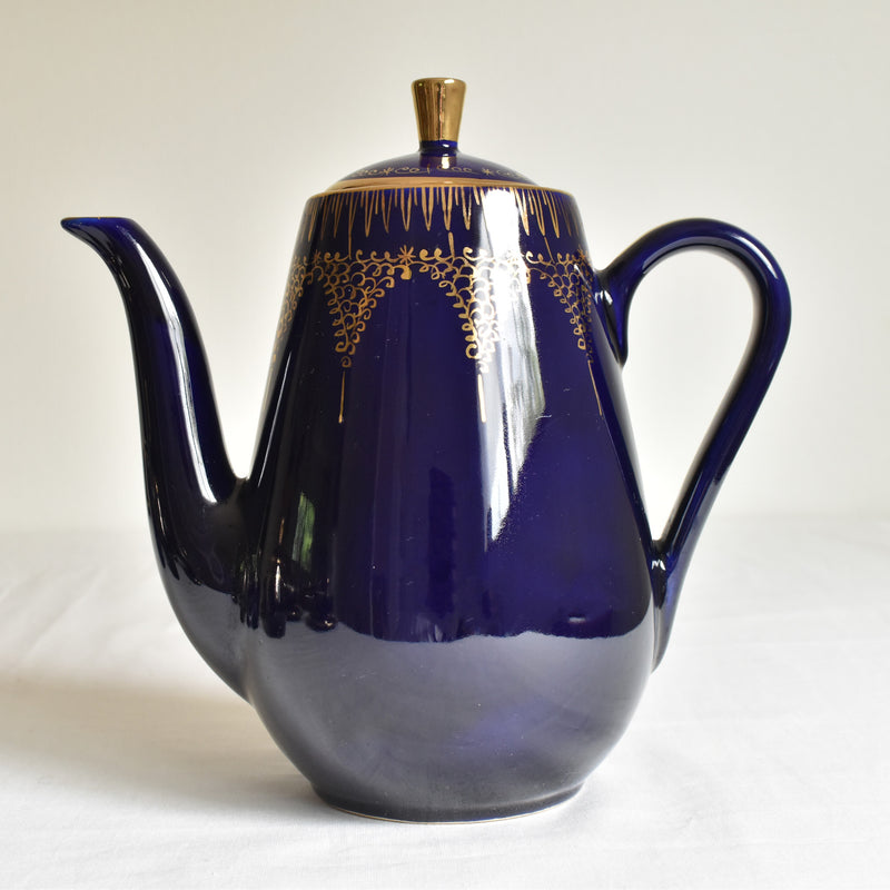 ア.ドラサンヴァル A.Dressinval コーヒーポット ダークブルー B