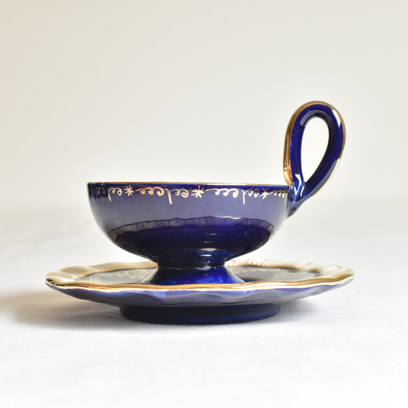 ア.ドラサンヴァル A.Dressinval コーヒーカップ＆ソーサー ダークブルー G