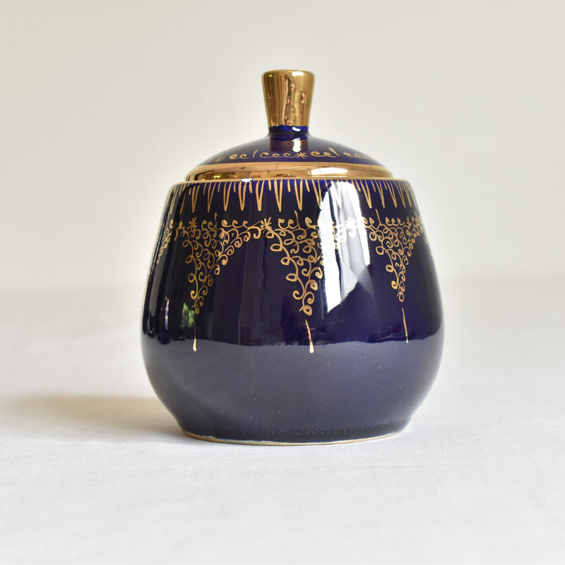 ア.ドラサンヴァル A.Dressinval シュガーポット ダークブルー B