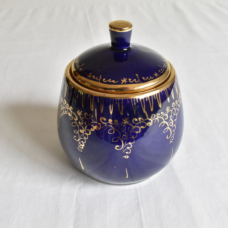 ア.ドラサンヴァル A.Dressinval シュガーポット ダークブルー A