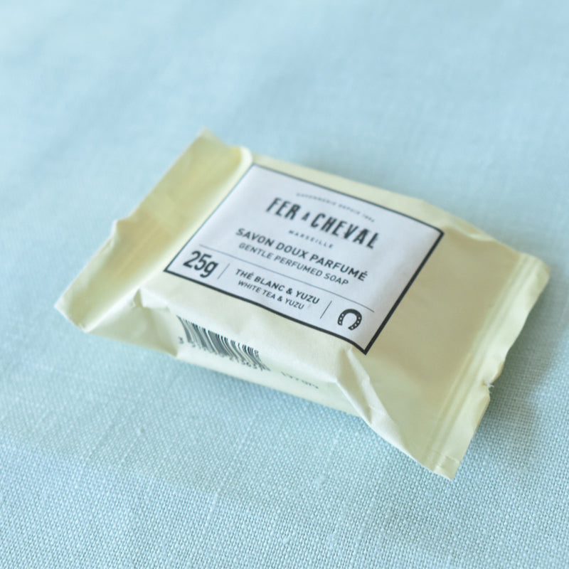 フェールシュヴァル　ミニフレグランスソープ　ホワイトティー＆ユズ　横