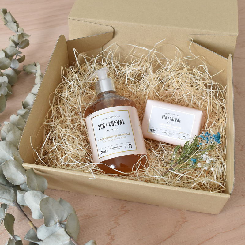 ギフトセット　フレグランスソープ＆リキッドソープ　ローズペタル