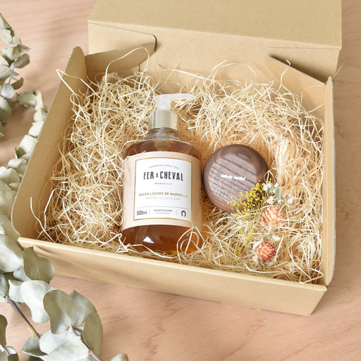 ギフトセット　リキッドソープ　ボディブラシュ　オリーブブロッサム