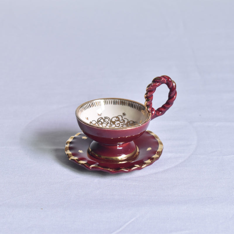 ア.ドラサンヴァル A.Dressinval ミニカップ＆ソーサー  レッド