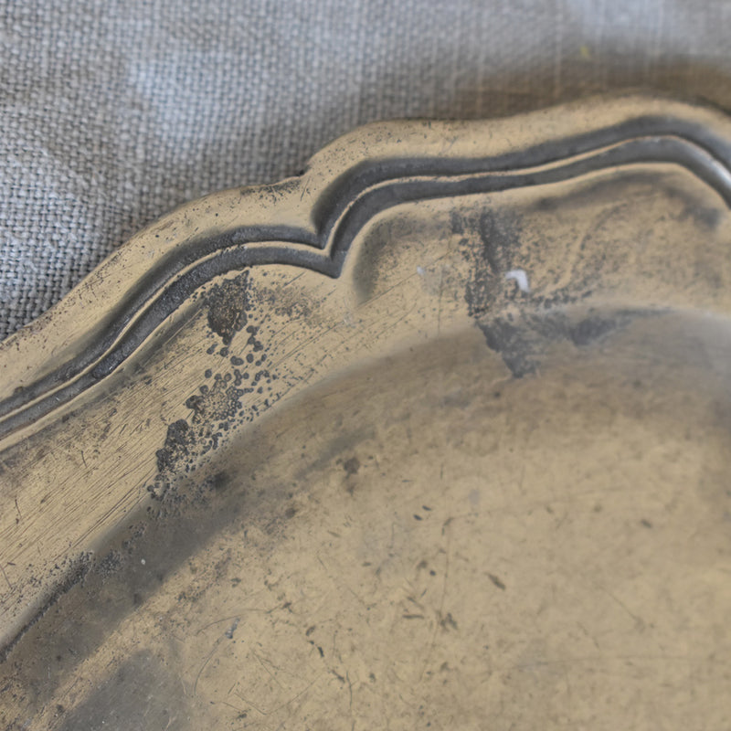 ピューター　オーヴァル型プレート