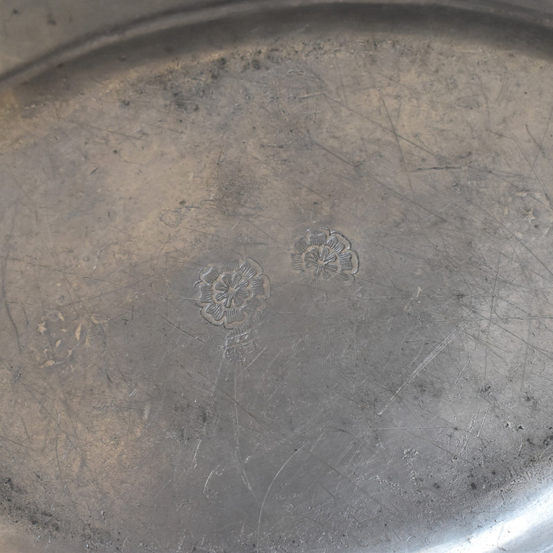 ピューター　オーヴァル型プレート