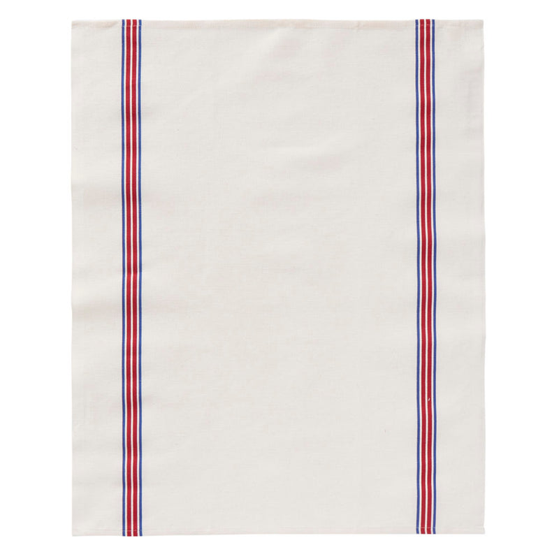 シャルべエディション　PIANOキッチンクロス　フランス製　赤と青のライン