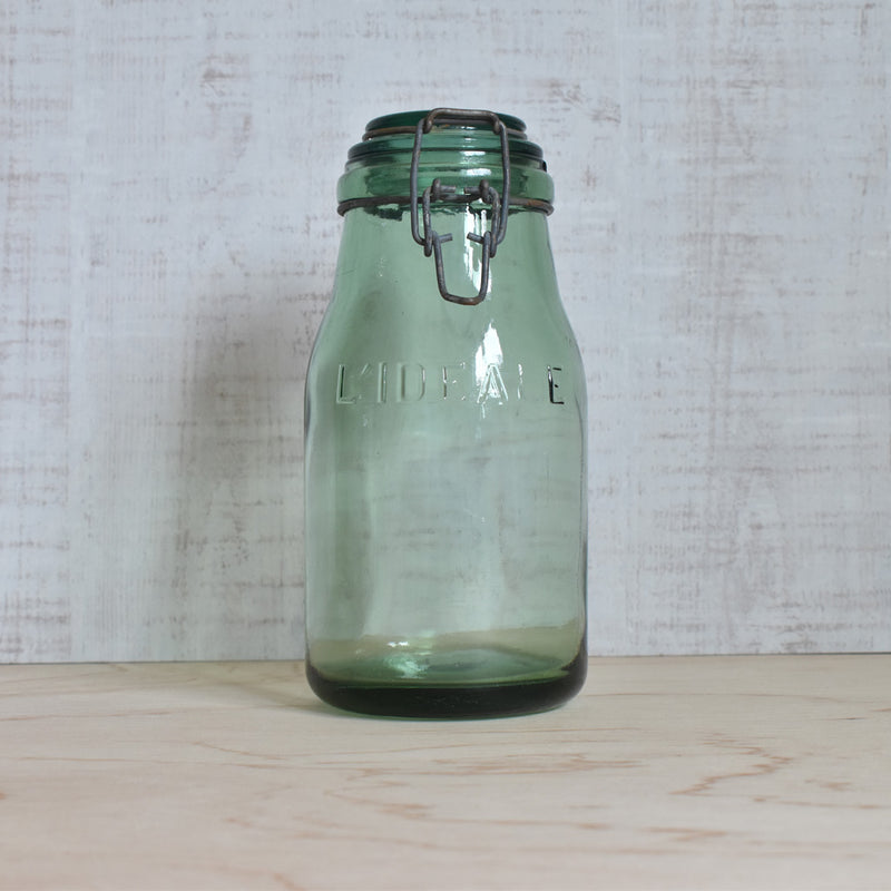 ヴィンテージ  ガラス　容器 L'ideal A