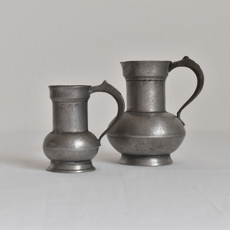 ヴィンテージピューター 計量カップ 2点セット