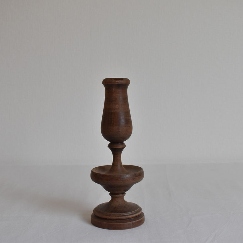 Vintage Wood Candle Holder B