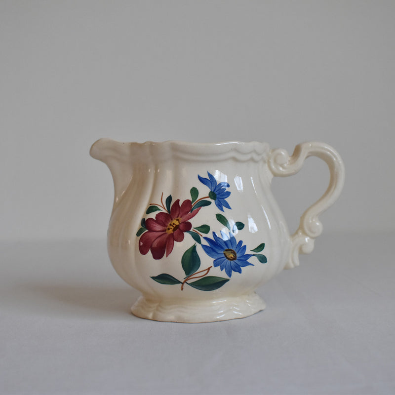 Vintage Creamer - Digoin & Sarreguemines, Fleur-de-lis Rim