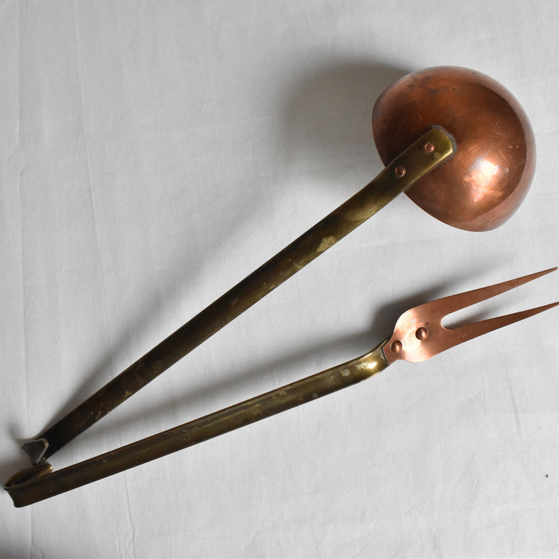 Brass Ladle & Meat Fork