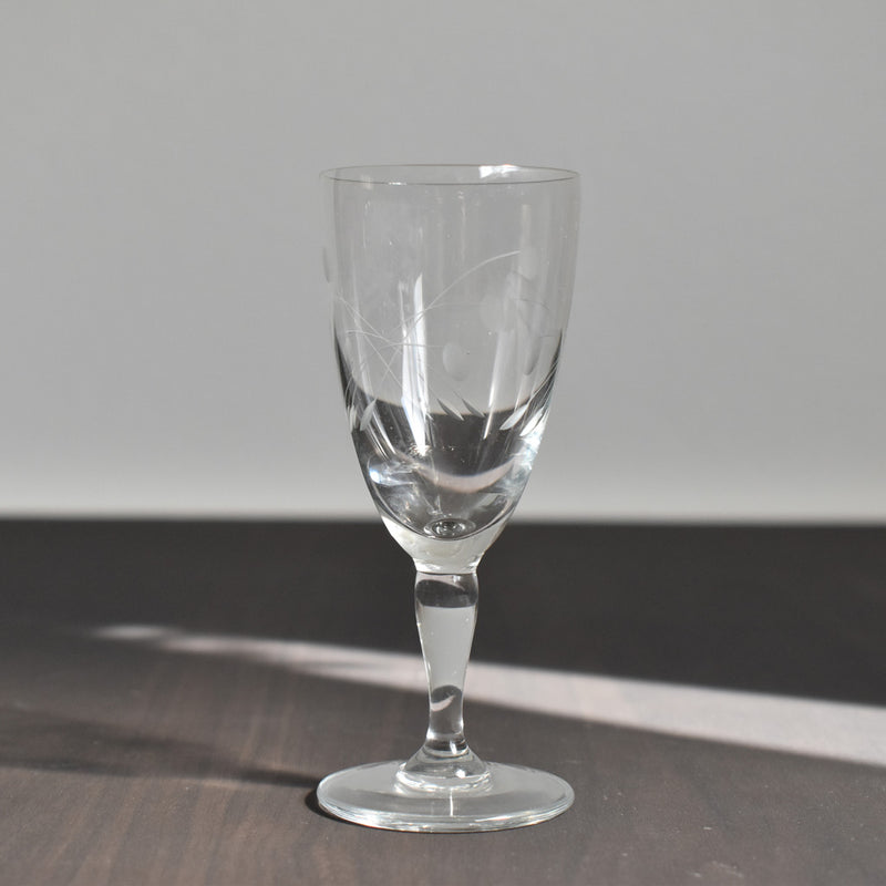 Vintage stemmed glass E