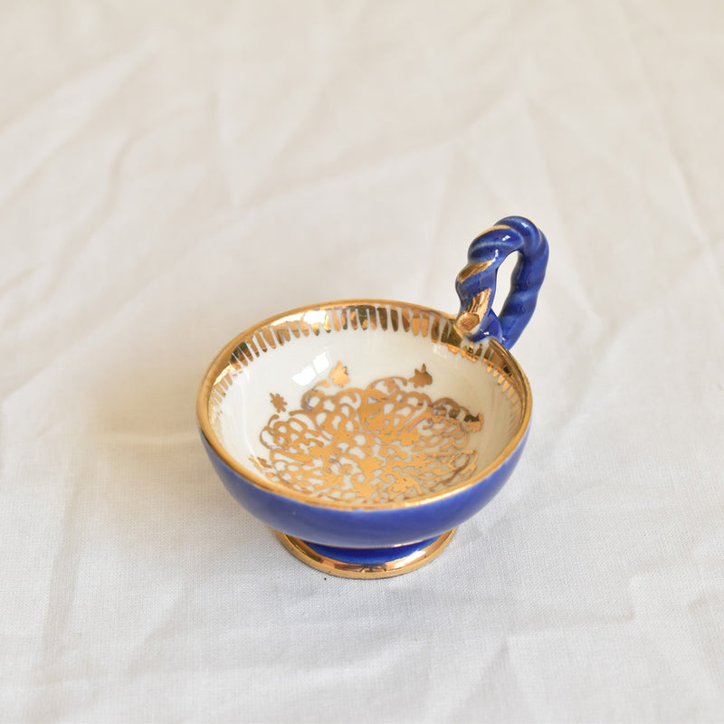 フランスヴィンテージ　ミニカップ  ドラサンヴァル　ブルー 　B