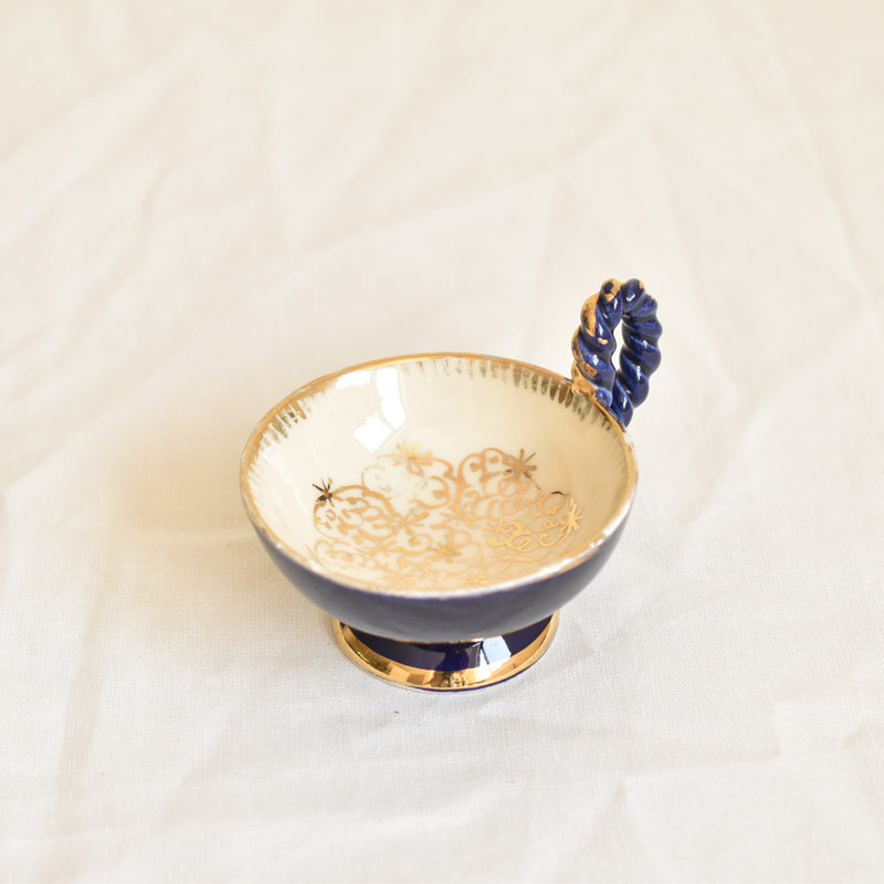 フランスヴィンテージ　ミニカップ  ドラサンヴァル　ブルー 　C