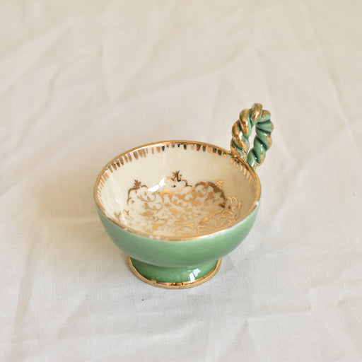 フランスヴィンテージ　ミニカップ  ドラサンヴァル　ライトグリーン　B