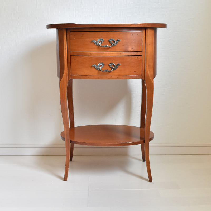Vintage Oval Side Table - Cherrywood