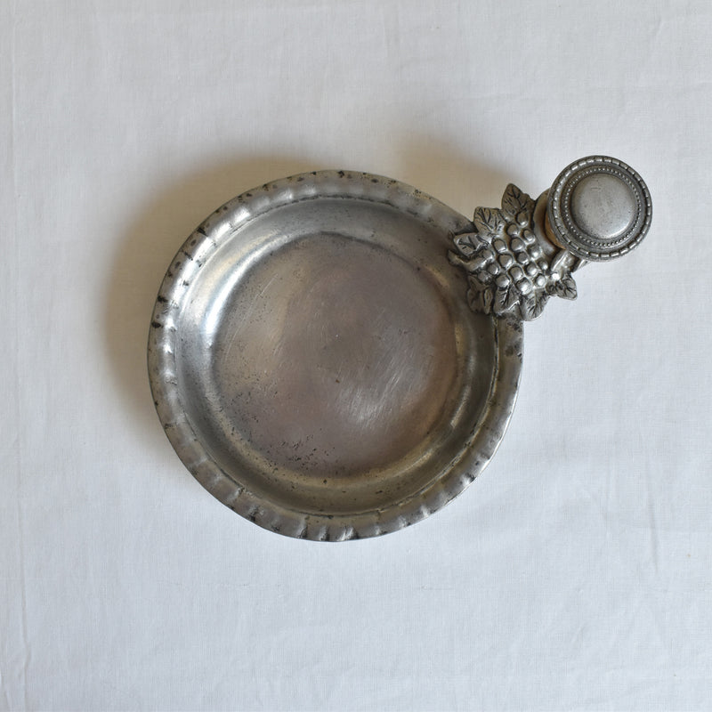Vintage Pewter Bottle Tray and Cork