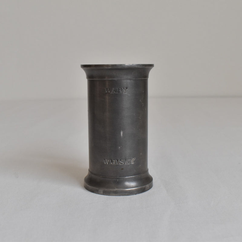 Vintage Pewter Measuring Cup, Whisky