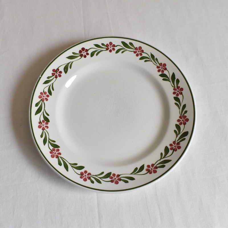 Vintage Dessert Plate, Saint-Amand, Guirlande fleur C