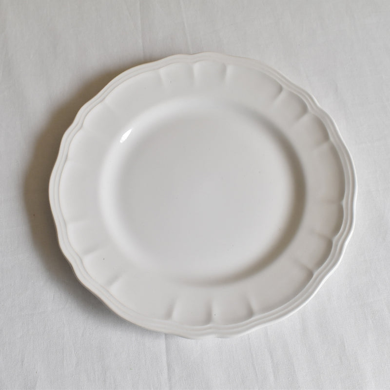 Vintage Dessert Plate - Sarreguemines, "Fleur-de-Lis" Rim A