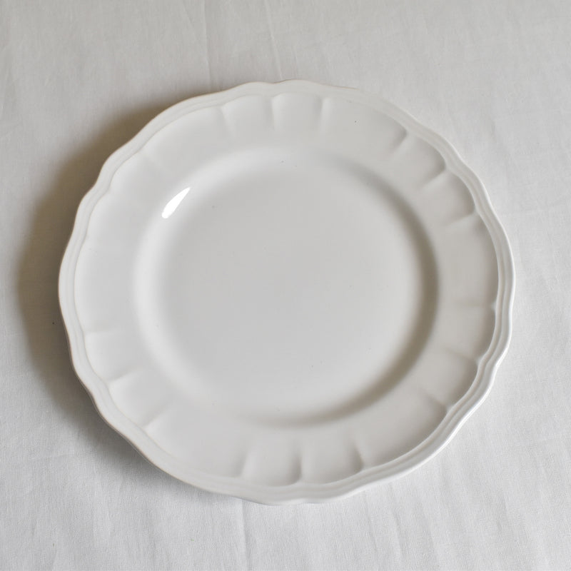 Vintage dessert plate, Sarreguemines, floral rim, C