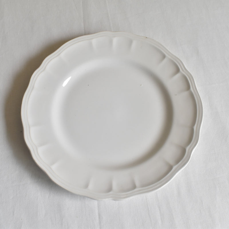 Vintage Dessert Plate Sarreguemines Flower Rim F