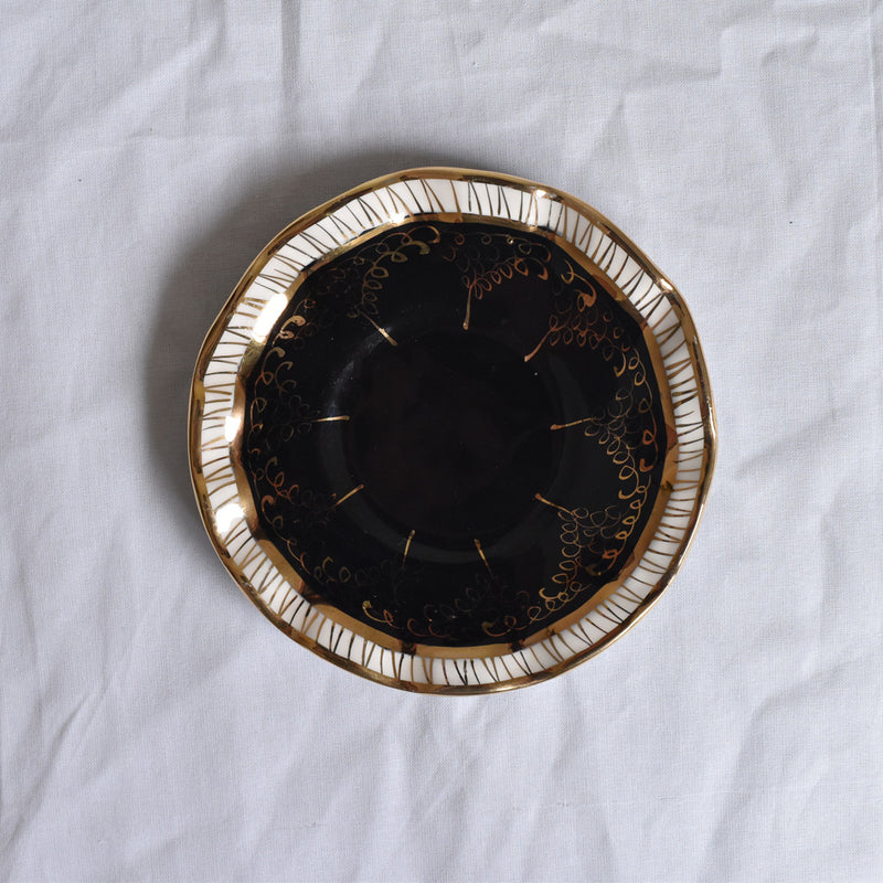 フランスヴィンテージ　カップソーサー　ブラック