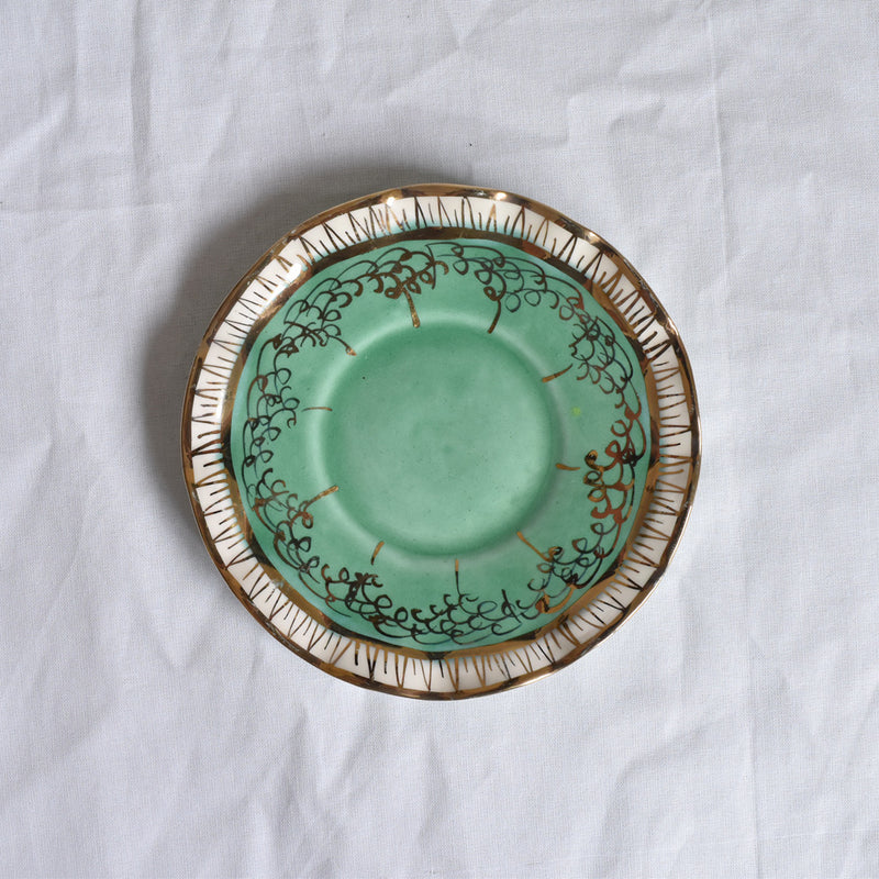 ア.ドラサンヴァル A.Dressinval コヒーカップソーサー グリーン