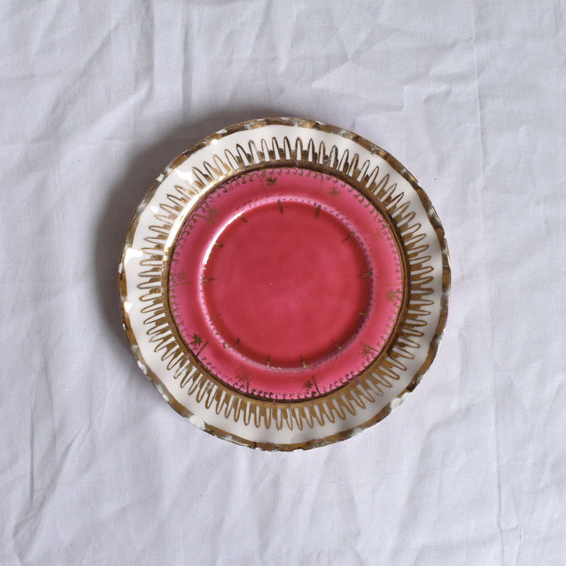 フランスヴィンテージ　チョコレートカップソーサー  ピンク　A