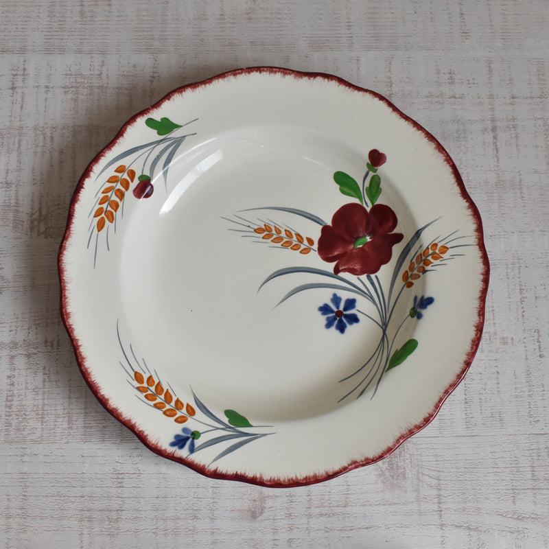Vintage Deep Plate, Sarreguemines, Messidor B
